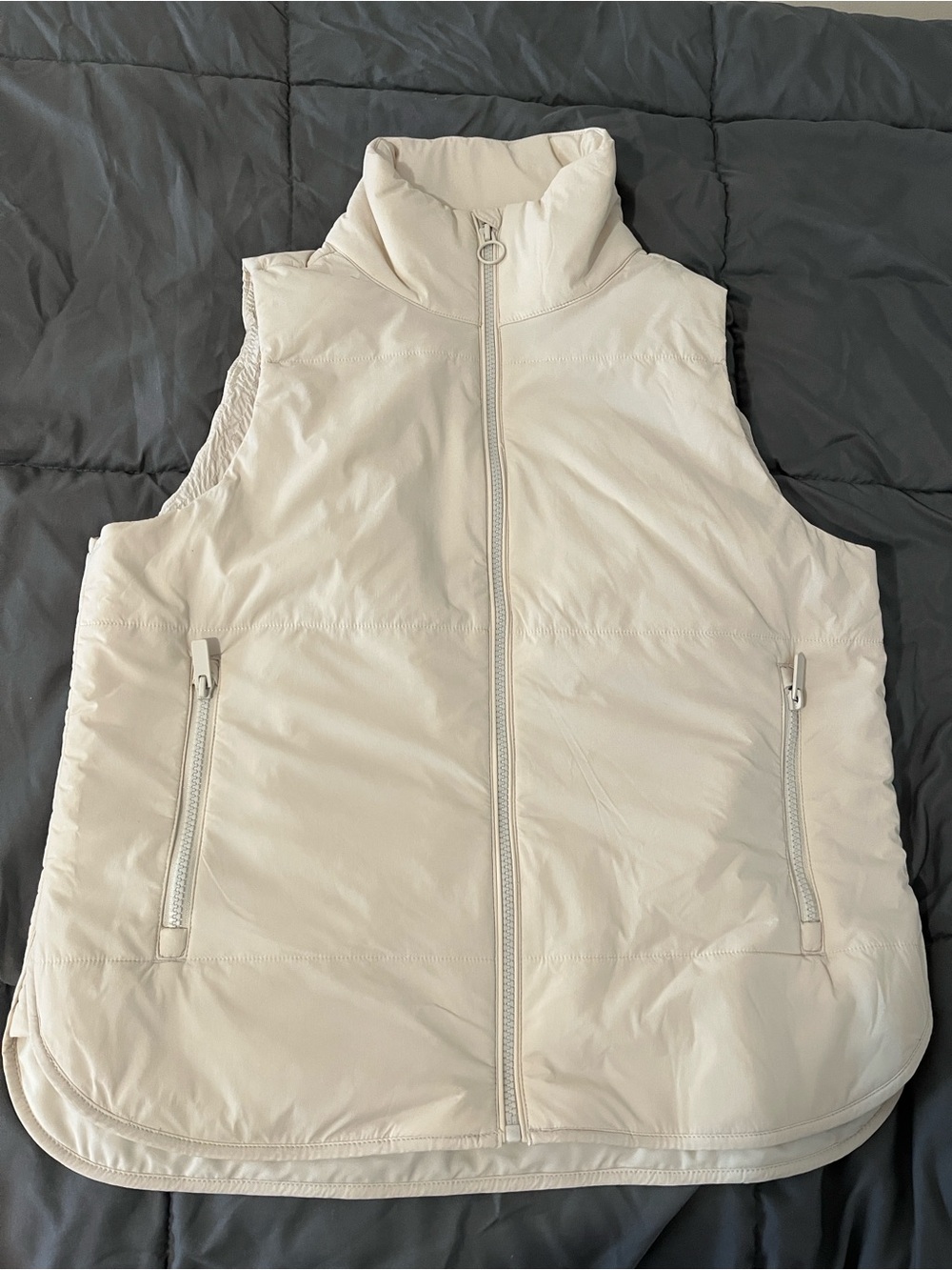 Vuori Cream Quilted Puffer Vest